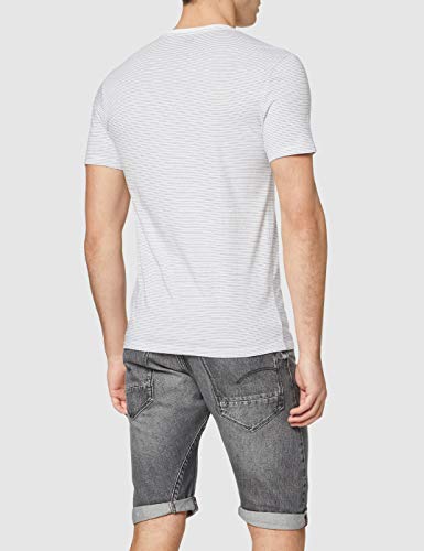 Levi's Slim 2Pk Crewneck 1 Camiseta, 2 Pack White + Blue Y/D/Blue + White Y, XL (Pack de 2) para Hombre