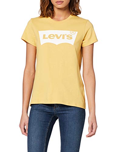 Levi's The Perfect Tee, Camiseta, Mujer, Amarillo (Brw T2 Ochre 0778), S