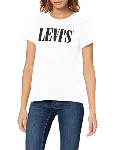 Levi's The Perfect Tee, Camiseta, Mujer, Blanco (90's Serif T2 White+ 0781), XS