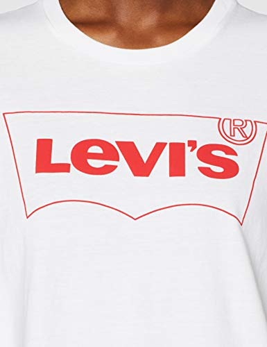 Levi's The Perfect Tee, Camiseta, Mujer, Blanco (Brw Outline T2 White+ 0771), S