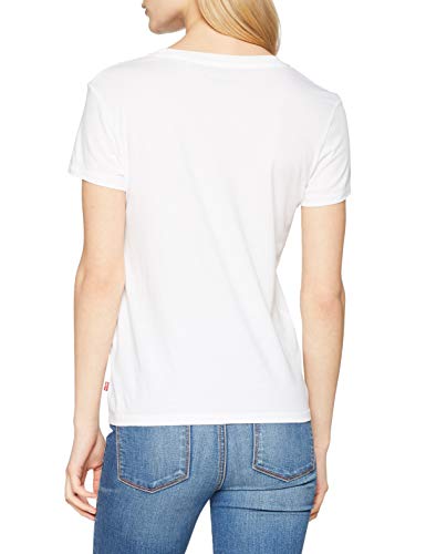 Levi's The Perfect Tee, Camiseta, Mujer, Blanco (New Red Box Taba White 0370), 2XS