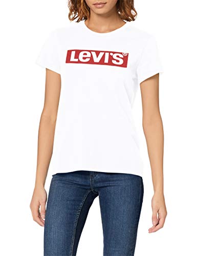 Levi's The Perfect Tee, Camiseta, Mujer, Blanco (New Red Box Taba White 0370), 2XS
