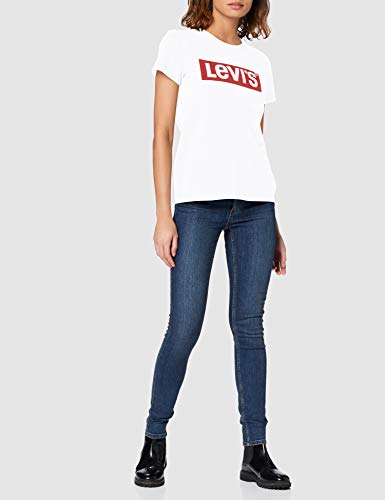 Levi's The Perfect Tee, Camiseta, Mujer, Blanco (New Red Box Taba White 0370), XS