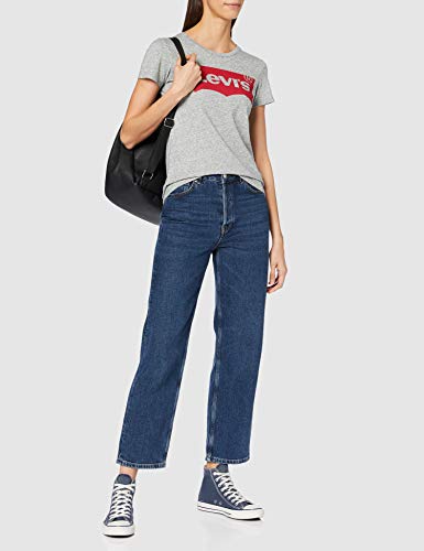 Levi's The Perfect Tee, Camiseta, Mujer, Gris (Better Batwing Smokestack Smokestack Htr 263), S