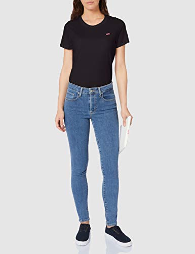 Levi's The Perfect Tee, Camiseta, Mujer, Negro (Caviar 2 0008), M