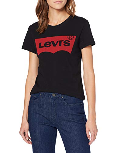 Levi's The Perfect Tee, Camiseta, Mujer, Negro (Large Batwing Black 201), L