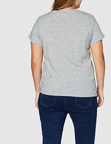 Levi's The Perfect Tee, Camiseta para Mujer, Gris (Better Batwing Smokestack Smokestack Htr 263), Large