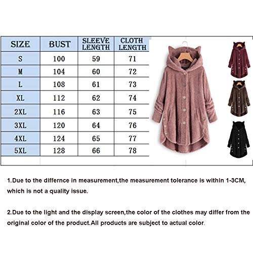 LIEBE721 Mujer Abrigo de Felpa Elegante Abrigos Chaquetas de Felpa de Manga Larga Cárdigan Outwear Invierno