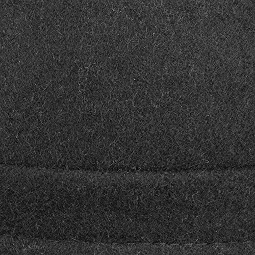 Lierys Panno Wool Pork Pie Sombrero Mujer/Hombre - Sombrero de Fieltro Porkpie Made in Italy - Sombrero de Hombre Calentador y regulador de Temperatura - Fedora Otoño/Invierno - Negro XL (60-61 cm)