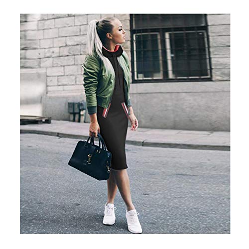 LIFEILONG Vestido con Capucha para Mujer 2020, Jersey de Invierno y Primavera para Mujer, Sudadera de Moda para Mujer, Sudadera Larga con Capucha para Mujer, Vestido con Capucha y Tirante hacia atrás