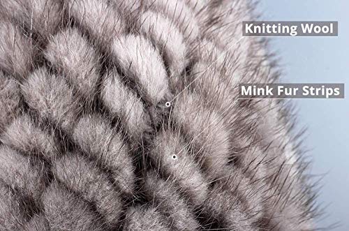 LIJING Gorro De Piel De Visón Artificial Sombrero De Mujer Sombrero De Piel De Punto De Invierno Mujeres Rusas Marca Gorro De Piel Natural Sombrero De Invierno Mujer 2019,E