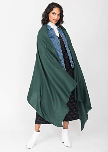 likemary Bufanda Pashmina Mantón Mujer de Lana Merina - Chal Fular Extra Grande para Invierno - 100% Lana Merina Pura Tejida a Mano - Regalo para Mujer Comercio Justo -Kasa