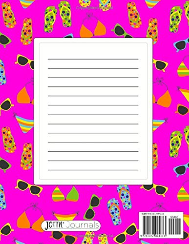 Lined Notebook Journal Pink Beach n' Bikinis: Wide Ruled Composition Notebook for Writer, Student, Teacher, Nurse, Intern. Keep Diary, Schedule, ... Agendas, To-Do Lists. (8.5x11 Lined 001-150)
