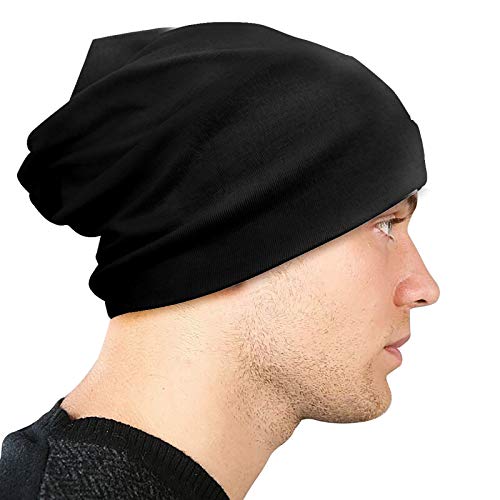 Linger In Gorro de Calavera escandinavo Sueco Dala Caballos y Kurbits Flores Negro Adulto Gorro de Punto Gorro Jerseys para Hombres y Mujeres