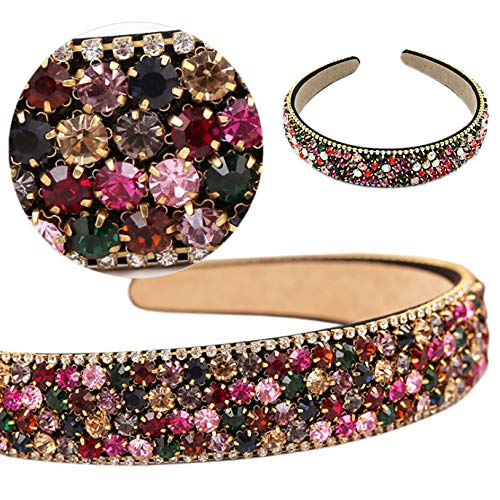 Linian Diadema de Cristal Diadema para Mujer y niña, Banda Cabello para Mujeres y Niñas, Accesorio para el Pelo
