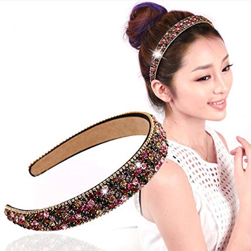Linian Diadema de Cristal Diadema para Mujer y niña, Banda Cabello para Mujeres y Niñas, Accesorio para el Pelo
