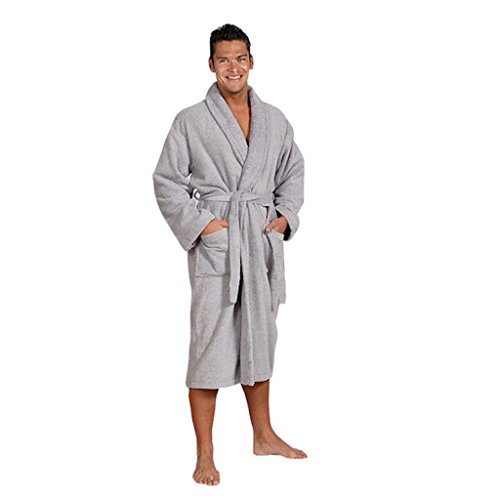 Linie-Naturelle – Albornoz de baño (rizo, talla S – 10XL, en diferentes colores) grafito XXXXL