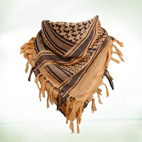 LIOOBO algodón árabe bufanda abrigo desierto cuello cuadrado cabeza mantón para mujeres y hombres al aire libre otoño invierno cálido (barro)