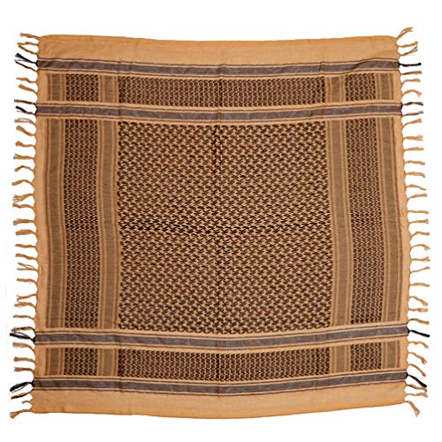 LIOOBO algodón árabe bufanda abrigo desierto cuello cuadrado cabeza mantón para mujeres y hombres al aire libre otoño invierno cálido (barro)