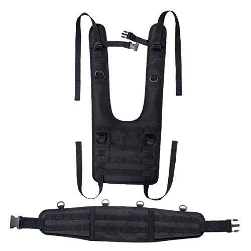LIOOBO Molle Airsoft Vest Chaleco Ajustable para Exteriores para Hombres Juego CS al Aire Libre (Negro)