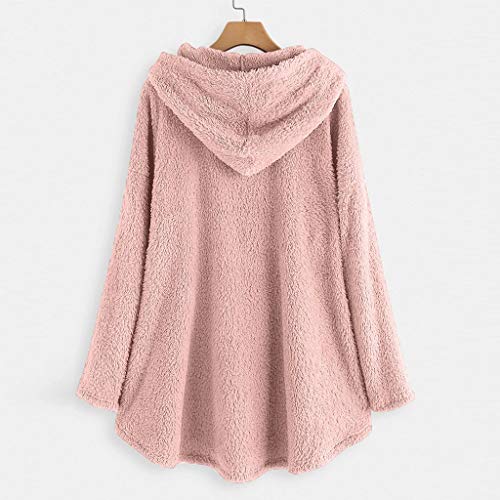 Liquidación Venta Suéter con Capucha Suéter Mujer Esponjoso Abrigos Remata Invierno Manga Larga Remata Abrigo Cálido Jersey De Mujer Suelto Color Sólido Tallas Grandes Suéter de Felpa para Invierno