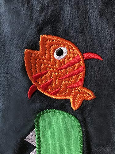 LitBud Niños Chicos Sudaderas con Capucha para niños pequeños Dinosaurio de Dibujos Animados Cocodrilo Zipper Chaqueta Otoño Capa Azul Tamaño 3-4 años 4T
