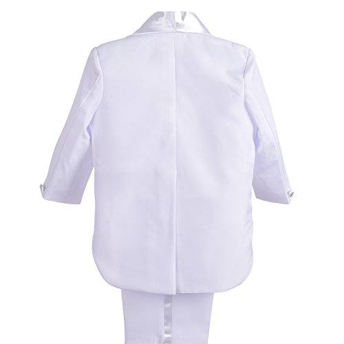 Lito Angels Conjunto de 5 piezas para niños de bebé, esmoquin de cola de esmoquin formal Trajes de Pageboy traje de boda bautizo trajes