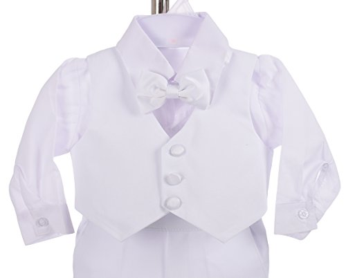 Lito Angels Conjunto de 5 piezas para niños de bebé, esmoquin de cola de esmoquin formal Trajes de Pageboy traje de boda bautizo trajes