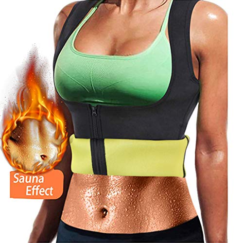 Litthing Chaleco Deportivo de Yoga para Mujer Fitness Sauna Neopreno Chaleco de Entrenamiento Compresión Establecer Estatua para Deporte Fitness (Negro, M)