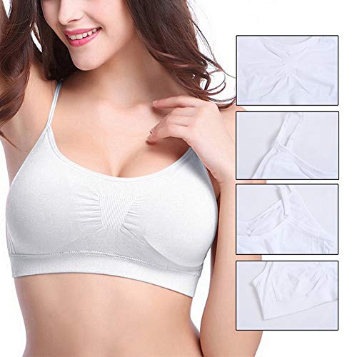 Litthing Sujetador Invisible Slim Fit sin Anillo de Acero Chaleco para Mujer la Combinación de Ropa Interior Femenina (Blanco, L)