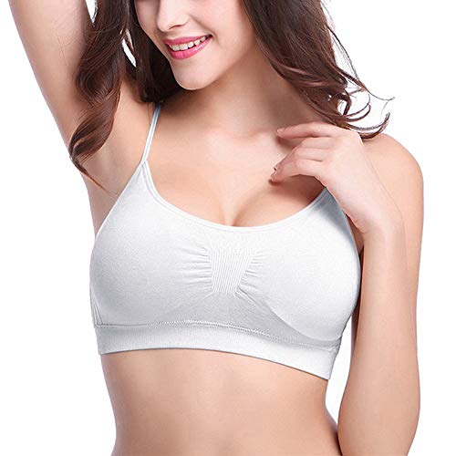 Litthing Sujetador Invisible Slim Fit sin Anillo de Acero Chaleco para Mujer la Combinación de Ropa Interior Femenina (Blanco, L)