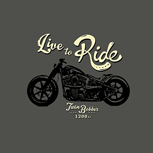 Live TO Ride - Camisetas graciosas con Motos para Mujer - Gris S