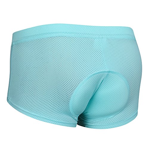Lixada Ciclismo Ropa Interior Pantalones Cortos Deportivos de Las Mujeres Gel 3D Acolchada para Ciclismo al Aire Libre (Azul, L(CN)=M(EU))