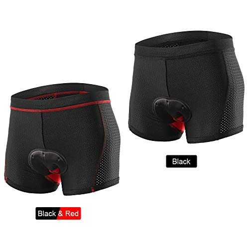 Lixada Cycling Shorts Pantalones Cortos de Silicona Ropa Interior Transpirable para Ciclismo con 5D Gel Acolchado MTB Unisexo