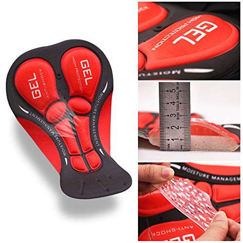 Lixada Cycling Shorts Pantalones Cortos de Silicona Ropa Interior Transpirable para Ciclismo con 5D Gel Acolchado MTB Unisexo