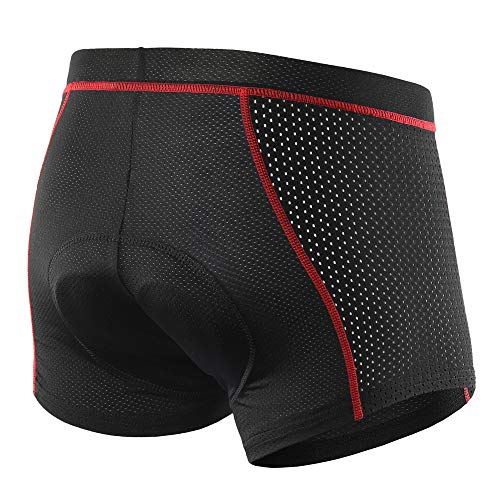 Lixada Cycling Shorts Pantalones Cortos de Silicona Ropa Interior Transpirable para Ciclismo con 5D Gel Acolchado MTB Unisexo