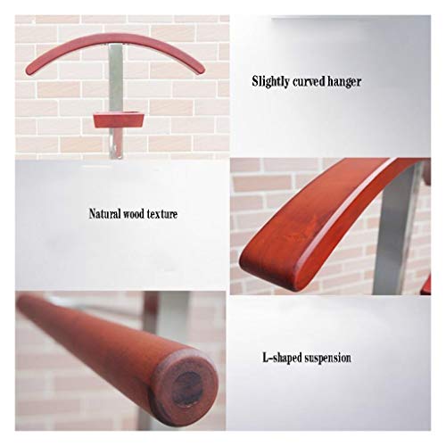 LIYONG Perchero Valet Juego Ropa de Almacenamiento de la Bolsa Tienda Ejecutivo Perchero Moderno de Madera y Metal de los Hombres (Color : Brown)