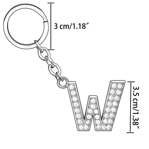 Llavero de plata con letra del alfabeto, para mujer, hombre, niños, niñas, A, B, C, D, E, F, G, H, I, J, K, L, M, N, O, P, Q, R, S, T, U, V, W, X, Y Z, joyas W L