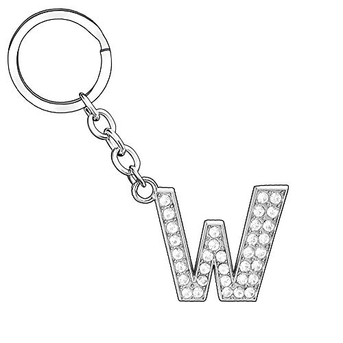 Llavero de plata con letra del alfabeto, para mujer, hombre, niños, niñas, A, B, C, D, E, F, G, H, I, J, K, L, M, N, O, P, Q, R, S, T, U, V, W, X, Y Z, joyas W L