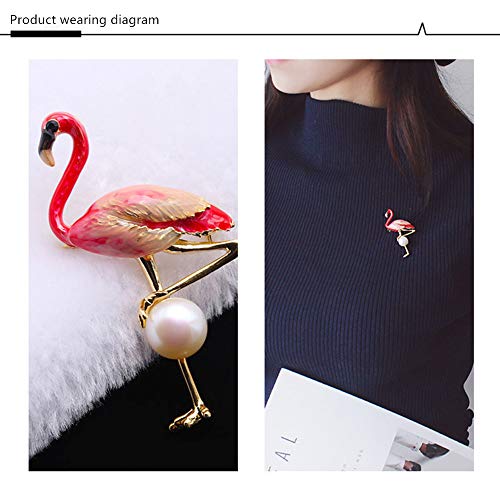 LLXBB Flamenco Broche de Perlas Ramillete de Vestuario Decorationunique Hermosa Linda de la Manera joyería de la Muchacha, señora Gift