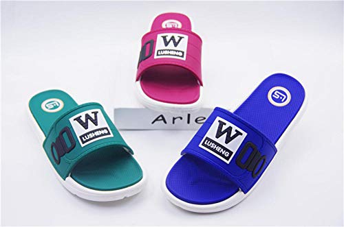 LNLJ - Pantuflas de masaje para juveniles con fondo suave PVC-verde/43,Pantuflas de verano