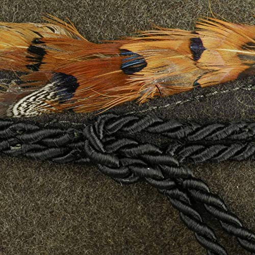 Lodenhut Manufaktur Sombrero Tiroles OutdoorManufaktur de Mujer Fieltro Lana (59 cm - Verde Oliva)