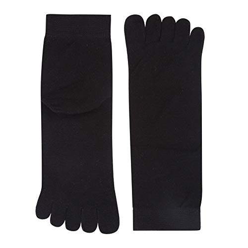 LOFIR Calcetines con Dedos Separados para Hombre Calcetines 5 Dedos, Calcetines de Algodón de Deporte para Niños, Talla 45-48, 5 pares