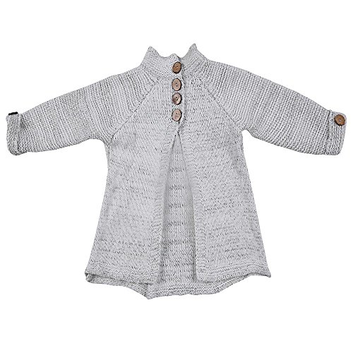 Logobeing Ropa Chica, Abrigo Chica Invierno Niñas Bebé Ropa de Vestir Botón de Punto SuéTer Cardigan Abrigo Tops 1-8 Años (5Años)