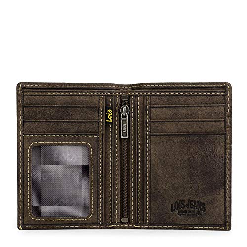 Lois, Billetero Licencias Unisex Adulto para Hombre, Marron Oscuro (Sevier), L