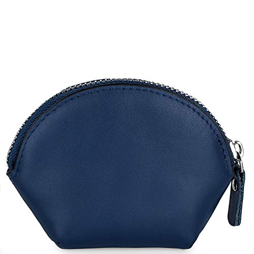 Lois - Monedero de Piel para Mujer de Piel Genuina en Forma de Concha con protección RFID 202054, Color Beige