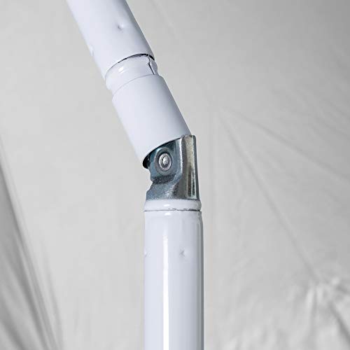 LOLAhome Pack sombrilla de Playa de Ø 220 cm Azul de Acero, y Soporte