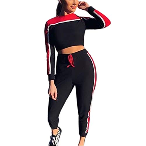 Longra Más Populares 2pcs Mujeres chándal Sudadera Pantalones Deportivos Manga Larga Desgaste Traje Casual