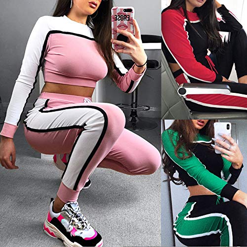Longra Más Populares 2pcs Mujeres chándal Sudadera Pantalones Deportivos Manga Larga Desgaste Traje Casual