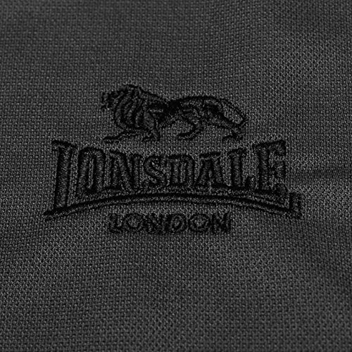Lonsdale - Chaqueta deportiva casual con cierre de cremallera para hombre carbón y negro Large